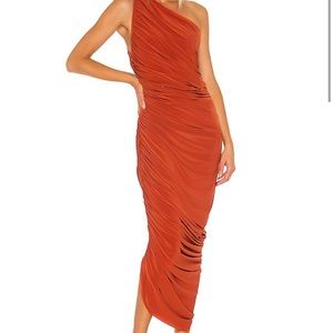 Norma Kamali Diana Gown in cinnamon
